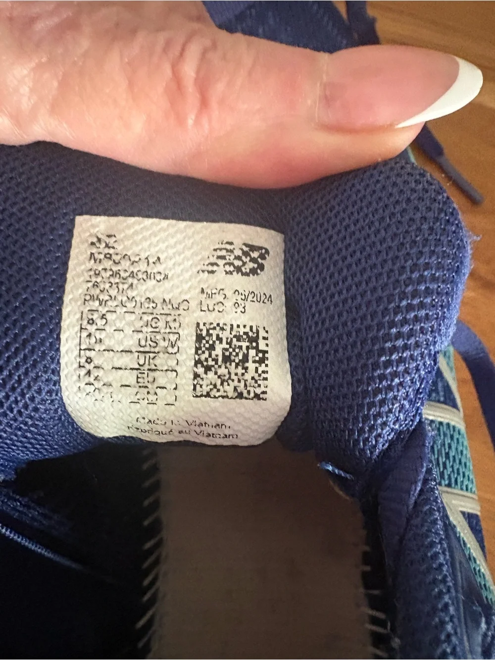 New Balance Navy and White Running Sneakers